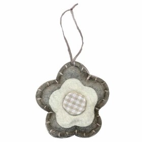 Fleur en feutre / tissu 10cm, gris