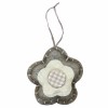 Felt/Fabric Flower 10cm, grey