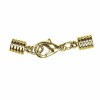 Schmuckverschluss mit Karabiner, 4mm, Farbe gold