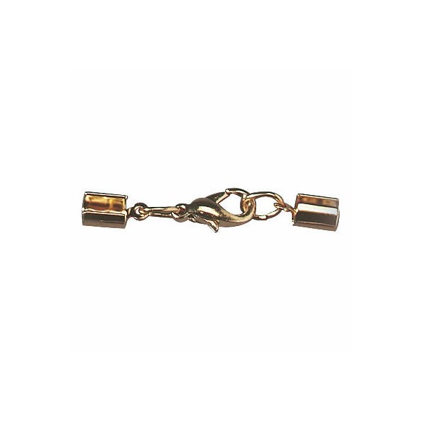 Schmuckverschluss mit Karabiner, 3mm, Farbe gold