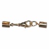 Schmuckverschluss mit Karabiner, 3mm, Farbe gold