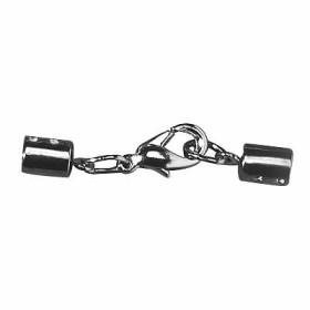 Fermoir 3mm, couleur platine