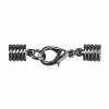 Schmuckverschluss mit Karabiner, 4mm, Farbe platin