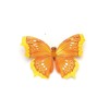 Butterfly with clip, yellow, 8cm, 1pce