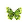 Deko-Schmetterling grün mit Clip, 8cm, 1 Stk