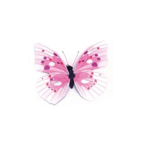 Mariposa con pinza, rosa, 8cm, 1 pz