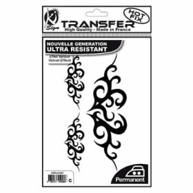 Iron-on fabric, velvet effect, Tribal