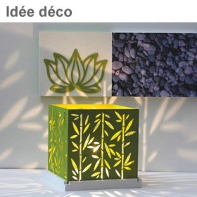 Lampe en bois à monter décor Bambou