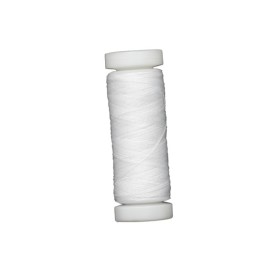 Sewing thread, polyester, white, 150m
