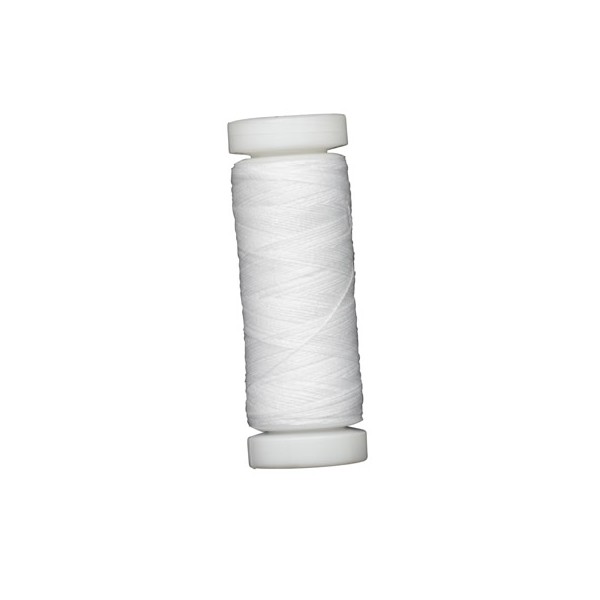 Hilo de coser, poliéster, blanco, 150 m
