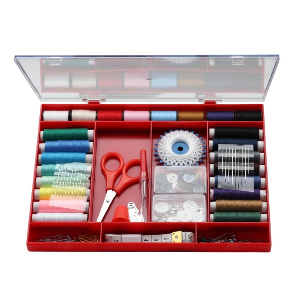 Assortiment de couture, mallette plastique 23x17cm