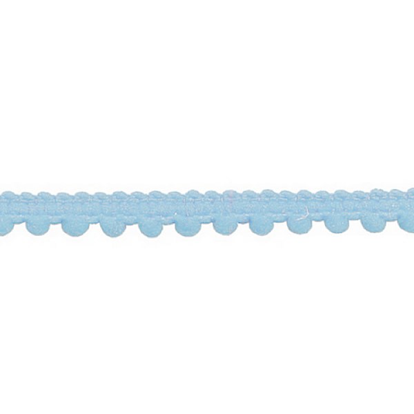 Cinta pompom, azul claro, 12mm/1m