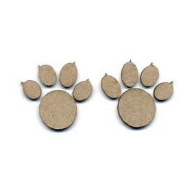 Paw Prints, 4 pcs, 3.5x3.5cm