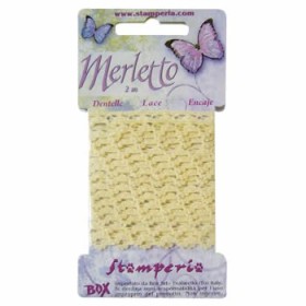 Stamperia - Lace 1cm/2m, beige