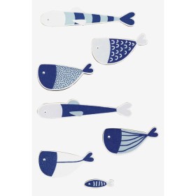 Wooden stickers fishes