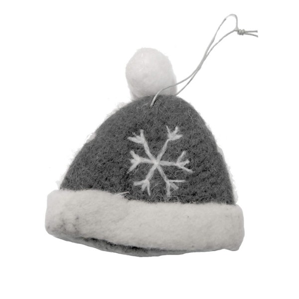 Felt cap, grey, 9x11cm