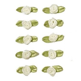 Rosas 10mm/10 pzas, blanco