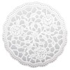 Lace paper, Ø8cm, white, 24 pcs