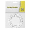 Lace paper, Ø10cm, white, 12 pcs