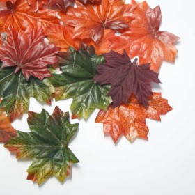 Feuilles d'automne en matière textile, 6-9cm, 20 pcs