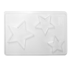 Moule pour décor de bougie, étoile plate
