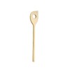 Cuillère en bois ronde avec pointe et trou, 25cm