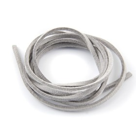 Suedine Cord flach, 3mm/3m, grau