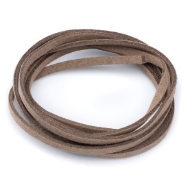Cordón de ante marron, 3mm/3m