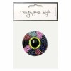 Seed bead iron-on motif circle, 5cm