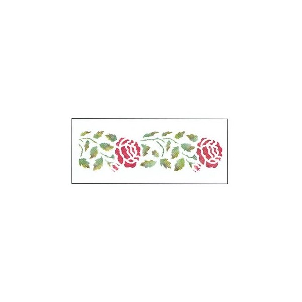 Stencil roses 13x30cm