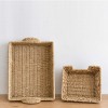 Lot de deux paniers / présentoirs en métal et ficelle
