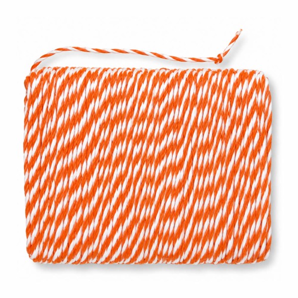 Baker's twine, orange-white, 15m