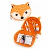 Kit couture, étui PVC renard orange