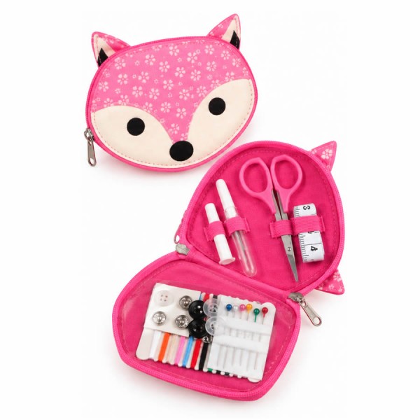 Fox sewing kit pink