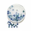 Swarovski Kristallp. 4mm, 50 Stk, blau Töne