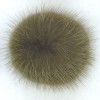 Boule fausse fourrure, +/- 4cm, olive