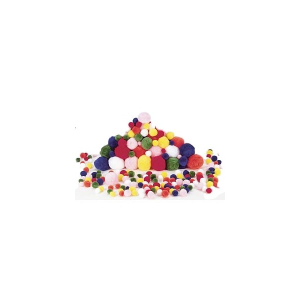 Pompons mix, 100 pces