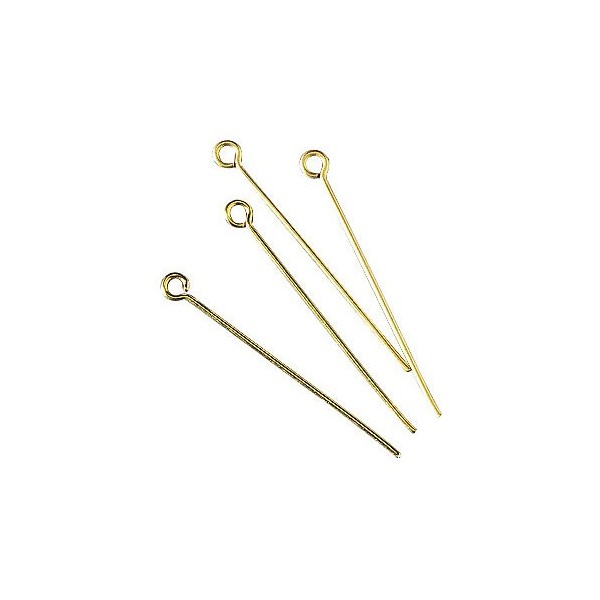 Eye pin, 50mm, gold