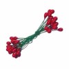 Ilex berries, 6mm, 24 pces, red