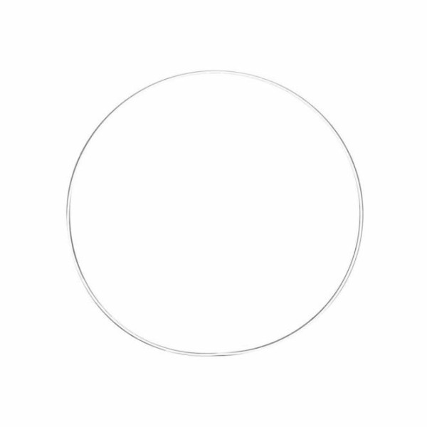 Anneau en métal blanc, Ø10cm