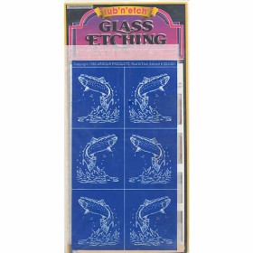 Stencil for chemical engraving, trout