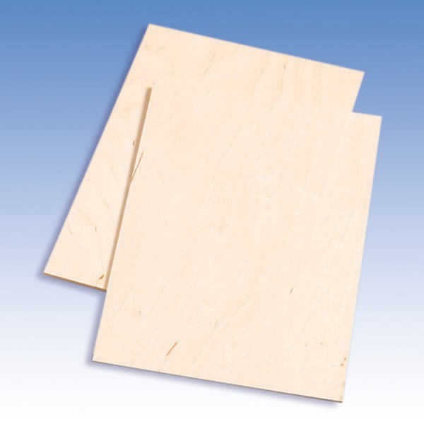 4 birch plywood plates for fretwort, 21x30cm