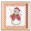 Kit bonhomme de neige avec cadre en bois, 9x9cm