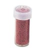 Mini billes en verre, métallisées, 1mm, 20g, rouge