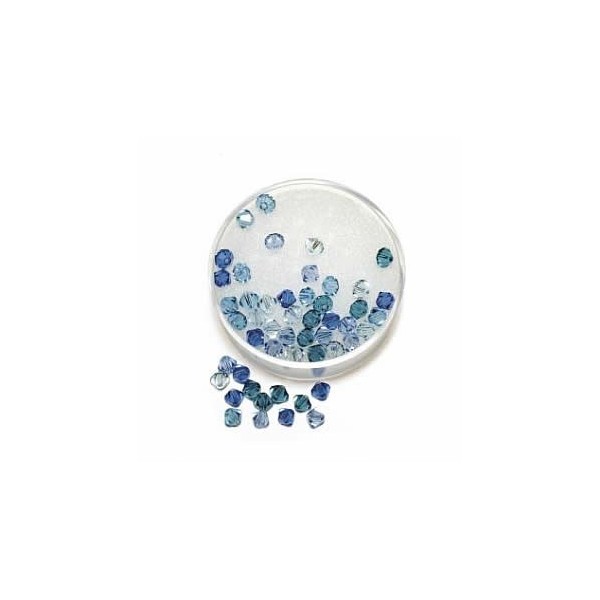 Swarovski 6mm, 25 pièces, tons bleus