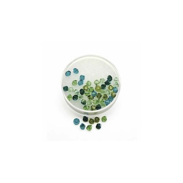 Swarovski beads, 6mm, green colours, 25 pces