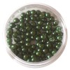 Perles cirées, 4mm, 100 pièces, vert sapin