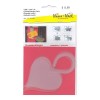 Plastic tag heart, 4 pces