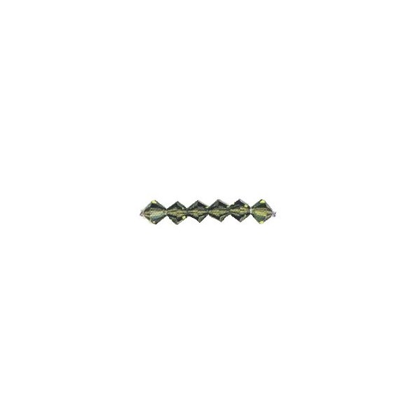 Swarovski bicone, olive, 6mm, 12 pces