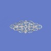 Bijou déco antique, couleur argent vieilli, 31x13mm, 1 pièce
